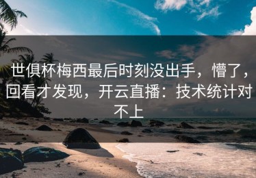 世俱杯梅西最后时刻没出手，懵了，回看才发现，开云直播：技术统计对不上