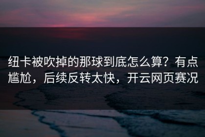 纽卡被吹掉的那球到底怎么算？有点尴尬，后续反转太快，开云网页赛况