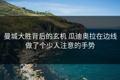 曼城大胜背后的玄机 瓜迪奥拉在边线做了个少人注意的手势