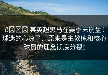💔 某英超黑马在赛季末崩盘！球迷的心凉了：原来是主教练和核心球员的理念彻底分裂！