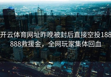 开云体育网址昨晚被封后直接空投188888救援金，全网玩家集体回血