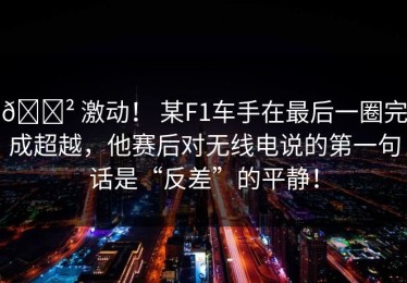 😲 激动！ 某F1车手在最后一圈完成超越，他赛后对无线电说的第一句话是“反差”的平静！