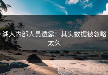 湖人内部人员透露：其实数据被忽略太久