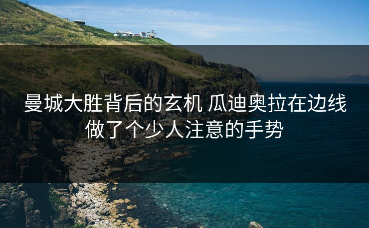 曼城大胜背后的玄机 瓜迪奥拉在边线做了个少人注意的手势